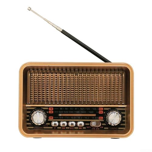 Kleines tragbares Radio, kompaktes Vintage-Radio mit UKW-, AM- und SW-Bändern, Streaming und eingebauter LED-Taschenlampe für Reisen, Camping Kleines tragbares Radio, kompaktes Vintage-Radio mit UKW-, AM- und SW-Bändern, Streaming und eingebauter LED-Taschenlampe für Reisen, Camping von ZYWUOY