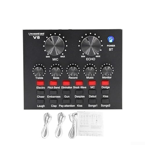 Live-Soundkarte, professionelles V8-Soundkarten-Audio-Soundkarten-Set – perfekt für Computer, Handy, Live-Übertragung, Aufnahme Live-Soundkarte, professionelles V8-Soundkarten-Audio-Soundkarten-Set – perfekt für Computer, Handy, Live-Übertragung, Aufnahme von ZYWUOY