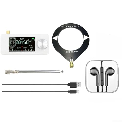 Pocket SI4732 Radio, 0,5–108 MHz, Vollband-Radio, LSB, USB, AM, FM, Mini-Radio, mit 1,9 Zoll IPS-Bildschirm, 3,5 mm Kopfhörer, Antenne (schwarz) von ZYWUOY