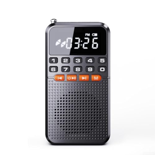 Tragbares FM-Mini-Radio, mit Bluetooth-kompatibler 5.0, Antenne & LED-Taschenlampe, integriertes Antennensystem, Musikwiedergabe Tragbares FM-Mini-Radio, mit Bluetooth-kompatibler 5.0, Antenne & LED-Taschenlampe, integriertes Antennensystem, Musikwiedergabe von ZYWUOY