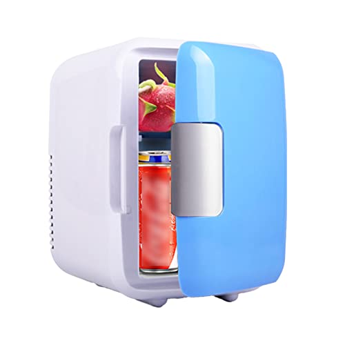 ZYWUOY 4 l Mini-Kühlschrank – Auto-Kühlschrank für Zuhause, Doppelnutzung, tragbarer persönlicher Kühlschrank für Getränke, Snacks, Hautpflege für Schlafzimmer, Büro, Auto, Wohnheim von ZYWUOY