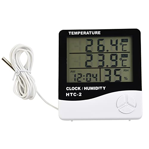 ZYWUOY Digitales Hygrometer Thermometer, Wetterstation mit Außensensor Thermometer Hygrometer Luftfeuchtigkeit Temperaturanzeige von ZYWUOY