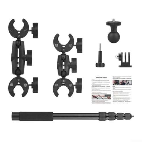 ZYWUOY Motorrad Halterung Kit Action Kamera Lenkerhalterung für Insta360 One X5/X4 360° Multi-Winkel-Stabilität für Reitaufzeichnungen ZYWUOY Motorrad Halterung Kit Action Kamera Lenkerhalterung für Insta360 One X5/X4 360° Multi-Winkel-Stabilität für Reitaufzeichnungen von ZYWUOY