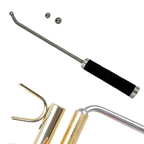 ZYWUOY Trompeten-Reparaturwerkzeug, Professionelles kleines Ellenbogen-Reparaturgerät Ellenbogenpflege mit 2 Metallkugeln Zubehör für Trompete Französisches Horn von ZYWUOY