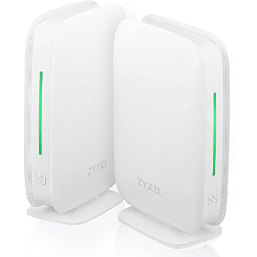 Multy M1 WiFi 6 AX1800 WLAN Mesh-System von Zyxel für den gesamten häuslichen Bereich. Router und Satellit, kompatibel zu Alexa – Zweierpack [WSM20] von ZYXEL