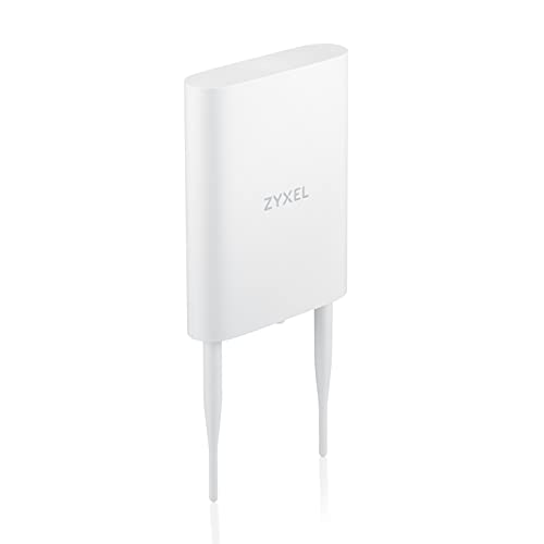 ZYXEL True WiFi 6 AX1800 Outdoor-AP (802.11ax Dual Band), WLAN für kleine Unternehmen mit Smart Mesh, Schutz nach IP55, PoE Injektor inbegriffen, Nebula App/Cloud oder Standalone [NWA55AXE von ZYXEL