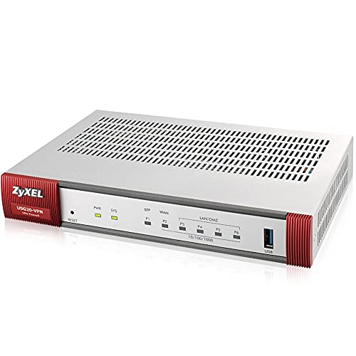 ZyXEL Next Generation VPN Firewall mit 1 WAN, 1 SFP, 4 LAN/DMZ Gigabit Ports [USG20-VPN] USG20-VPN (10 VPNs) von ZYXEL