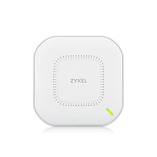 ZyXEL True WiFi 6 AX1800 WLAN-AP (802.11ax Dual-Band) | 1,77 Gbit/s mit Quad-Core-CPU & Dual 2x2 MU-MIMO-Antenne | Verwaltbar über Nebula App/Cloud, Standalone | 3 Jahre Nebula Plus & CNP-Lizenzpaket von ZYXEL