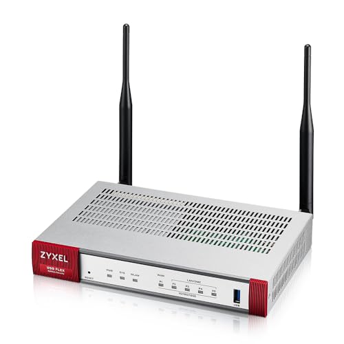 Zyxel USGFLEX100AX ZyWALL Cyber Security Firewall | 1-Jahres-UTM-Sicherheitspaket | VPN | Wifi 6 | Business Class | Bis zu 40 Benutzer | Nebula Cloud Option von ZYXEL