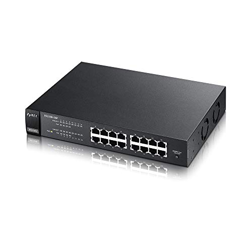 Zyxel 16-Port Fast Ethernet Unmanaged Power-Over-Ethernet Switch , 8 Ports mit Poe [ES1100-16P] von ZYXEL
