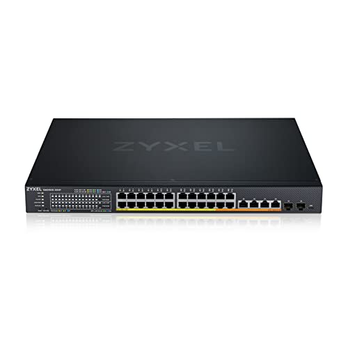 Zyxel 2,5G Multi-Gig PoE++/PoE+ Lite-L3 Smart-Managed Switch mit 24 Ports und 6-Port 10G Uplink (4 Kupfer/2 SFP+) mit 700 W Leistungsbudget [XMG1930-30HP] von ZYXEL