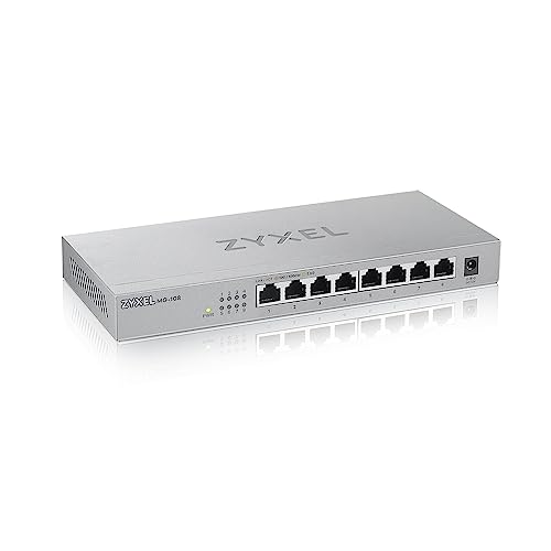 Zyxel 2,5G Multi-Gigabit Unmanaged Switch mit acht Ports für Home Entertainment oder SOHO-Netzwerke [MG-108] von ZYXEL