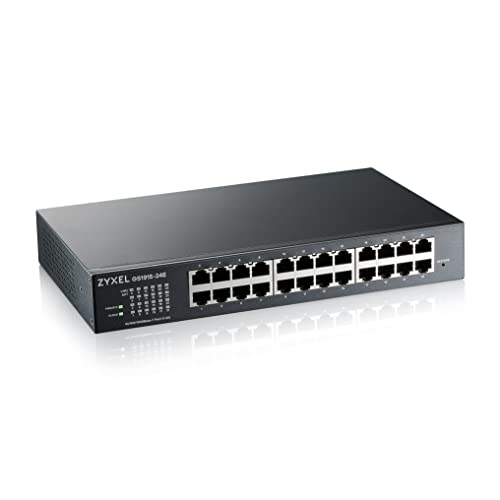 Zyxel 24-Port Gigabit Cloud-Based Switch | 24-Port GbE Smart hybrid Mode Switch | Standalone or NebulaFlex Cloud | Rackmount, fanless [GS1915-24E] von ZYXEL