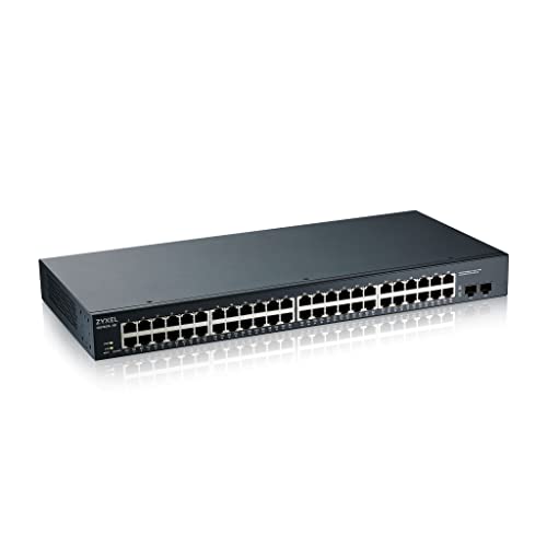 Zyxel 48-Port Gigabit Switch | Smart Managed | Rackmontage mit 2 SFP-Ports | VLAN, IGMP, QoS [GS1900-48] von ZYXEL