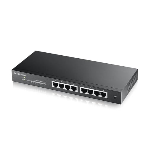 Zyxel 48-Port Gigabit Switch | Smart managed | Rackmontage mit 2 SFP-Ports | VLAN, IGMP, QoS | Lebenslange Garantie [GS1900-48] von ZYXEL