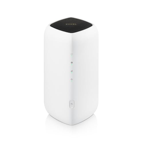 Zyxel 5G NR 4.67 Gbps Indoor Router | AX1800 WiFi 6 Router | Nebula Cloud Management | WiFi für 64 Geräte freigeben | Dual WAN Failover | Gigabit LAN Ports [Nebula FWA505] von ZYXEL
