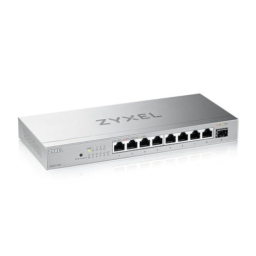 Zyxel 8-Port 2.5G Multi-Gig Unmanaged Switch mit 1 x 10G SFP+ | Tisch- oder Wandmontage [XMG-108] von ZYXEL