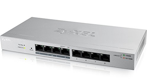 Zyxel 8-Port Gigabit Web / Smart Managed PoE+ Switch mit einem Budget von 60 Watt [GS1200-8HP] von ZYXEL