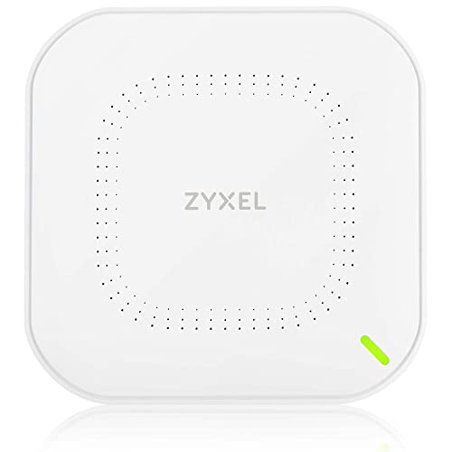 Zyxel Cloud WiFi6 AX1800 Wireless Access Point (802.11ax Dual Band), 1,77 Gbit/s, Verwaltbar über Nebula APP oder Standalone, bis zu 4 Separate WLAN-Netzwerke, PoE, Netzteil inklusive [NWA50AX] von ZYXEL