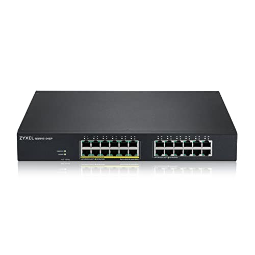 Zyxel 24 Port GbE PoE Switch 130 Watt 802.3at | Rackmount | Smart Hybrid Mode Switch | Standalone oder Nebula Cloud [GS1915-24EP] von ZYXEL