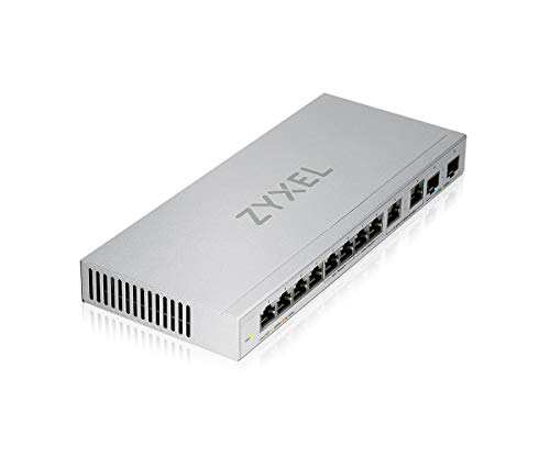 Zyxel Multi-Gigabit Web-Managed Switch 12 Ports | Davon 2 Ports mit 2,5 G und 2 Ports mit 10G SFP+ | Desktop/Wandmontage | 5 Jahre Garantie | V2 [XGS1210-12] von ZYXEL