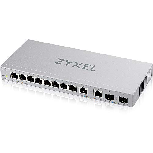 Zyxel Multi-Gigabit Web-Managed Switch mit 12 Ports, davon 2 Ports mit 2,5 G und 2 Ports mit 10G SFP+, Desktop/Wandmontage, 5 Jahre Garantie [XGS1210-12] von ZYXEL