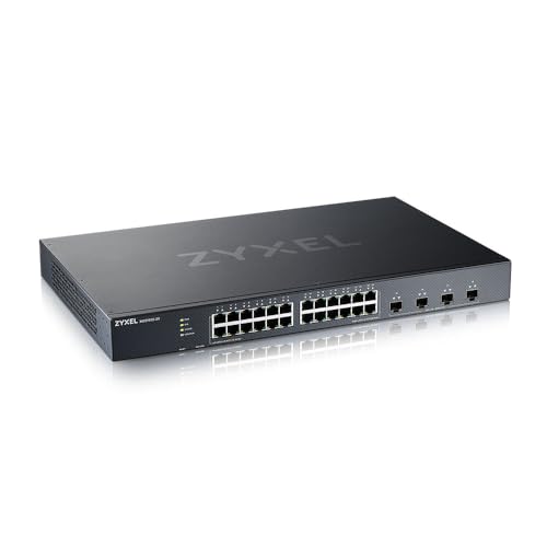 Zyxel Nebula Gigabit Ethernet Smart-Managed Switch mit 24 Ports, Vier 10G SFP+ Slots und Hybrid Cloud-Modus [XGS1935-28] von ZYXEL