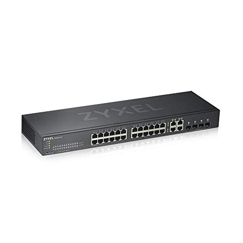 Zyxel Nebula Gigabit Ethernet Smart-Managed Switch mit 24 Ports –ohne Lüfter mit vier Gigabit-Combo-Ports und Hybrid Cloud-Modus, Lifetime Garantie [GS1920-24v2] von ZYXEL