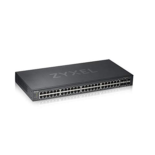 Zyxel Nebula Gigabit Ethernet Smart-Managed Switch mit 48 Ports und vier Gigabit-Combo-Ports sowie zwei SFP-Ports und Hybrid Cloud-Modus, Lifetime Garantie [GS1920-48v2] von ZYXEL