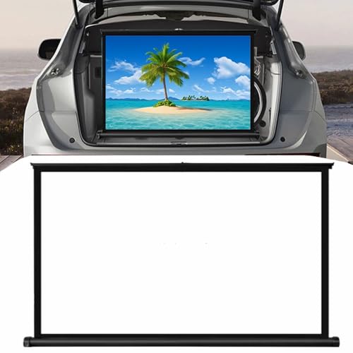 ZYXQQJ Tisch Projektionswand Manuell Pull-Down Leinwand Beamer 20 Zoll 30 Zoll 40 Zoll 50 Zoll Tragbarer Mini Rollo Leinwand(16:9,50inch) von ZYXQQJ