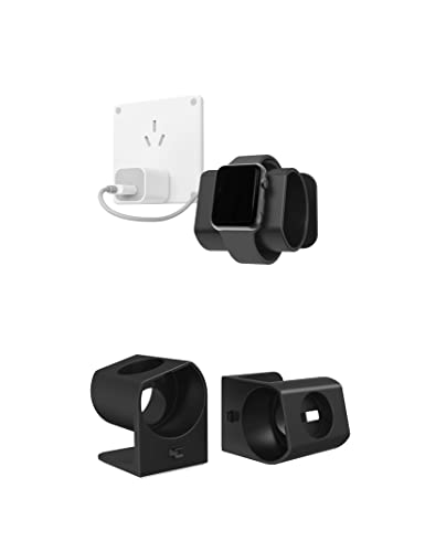 Wandhalterung für Apple Watch, Ladeständer für Apple Watch Ultra Serie 8/SE2/7/6/SE/5/4/3/2/1 (49 mm, 45 mm, 44 mm, 42 mm, 41 mm, 40 mm, 38 mm) Aufbewahrungs-Organizer (schwarz) von ZZHDESBY