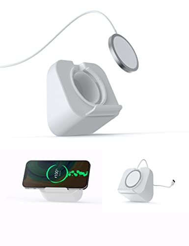ZZHDESBY Handy-Wandhalterung für Magsafe-Ladegerät, kompatibel mit Handyhalterung, passend für iPhone 12/12 Pro/13 Pro Max Magsafe-Zubehör (Ladegerät nicht im Lieferumfang enthalten) (weiß) von ZZHDESBY