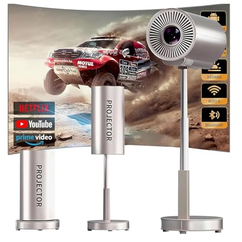ZZJTPA Beamer, Projektor mit WiFi und Bluetooth, 1080p 4K, intelligenter Teleskop-Projektor, Heimkino-Projektor, tragbar, verstellbare Halterung, faltbar ZZJTPA Beamer, Projektor mit WiFi und Bluetooth, 1080p 4K, intelligenter Teleskop-Projektor, Heimkino-Projektor, tragbar, verstellbare Halterung, faltbar von ZZJTPA