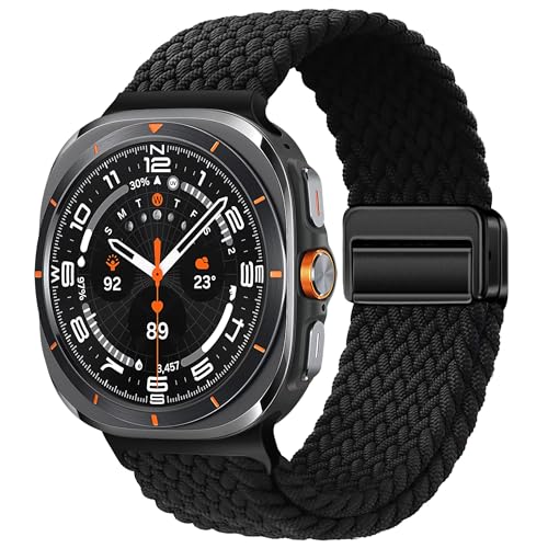 Galaxy Watch Ultra Armband,Nylon Magnetisch Armband Kompatibel mit Samsung Galaxy Watch Ultra 47mm,Verstellbare Stoff Geflochten Elastische SportUhrband für Galaxy Watch7 Ultra 2024 Herren Damen Galaxy Watch Ultra Armband,Nylon Magnetisch Armband Kompatibel mit Samsung Galaxy Watch Ultra 47mm,Verstellbare Stoff Geflochten Elastische SportUhrband für Galaxy Watch7 Ultra 2024 Herren Damen von ZZMY