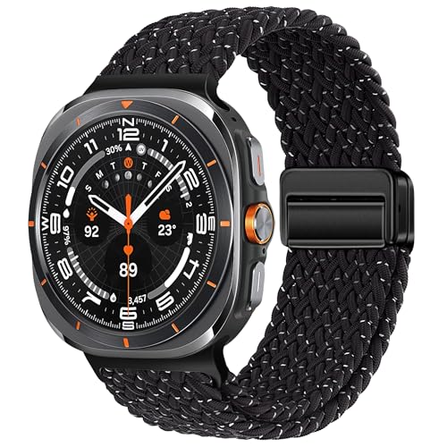 Galaxy Watch Ultra Armband,Nylon Magnetisch Armband Kompatibel mit Samsung Galaxy Watch Ultra 47mm,Verstellbare Stoff Geflochten Elastische SportUhrband für Galaxy Watch7 Ultra 2024 Herren Damen Galaxy Watch Ultra Armband,Nylon Magnetisch Armband Kompatibel mit Samsung Galaxy Watch Ultra 47mm,Verstellbare Stoff Geflochten Elastische SportUhrband für Galaxy Watch7 Ultra 2024 Herren Damen von ZZMY