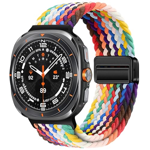 Galaxy Watch Ultra Armband,Nylon Magnetisch Armband Kompatibel mit Samsung Galaxy Watch Ultra 47mm,Verstellbare Stoff Geflochten Elastische SportUhrband für Galaxy Watch7 Ultra 2024 Herren Damen Galaxy Watch Ultra Armband,Nylon Magnetisch Armband Kompatibel mit Samsung Galaxy Watch Ultra 47mm,Verstellbare Stoff Geflochten Elastische SportUhrband für Galaxy Watch7 Ultra 2024 Herren Damen von ZZMY