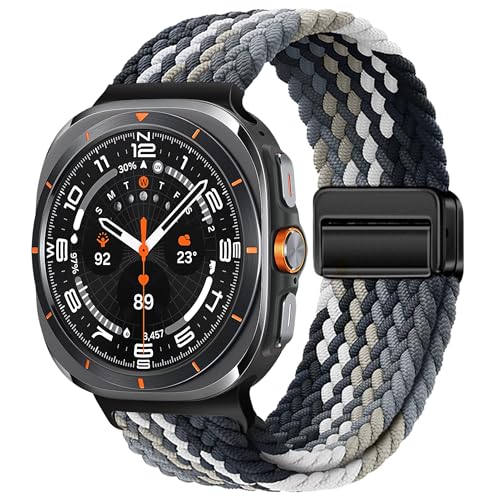 Galaxy Watch Ultra Armband,Nylon Magnetisch Armband Kompatibel mit Samsung Galaxy Watch Ultra 47mm,Verstellbare Stoff Geflochten Elastische SportUhrband für Galaxy Watch7 Ultra 2024 Herren Damen Galaxy Watch Ultra Armband,Nylon Magnetisch Armband Kompatibel mit Samsung Galaxy Watch Ultra 47mm,Verstellbare Stoff Geflochten Elastische SportUhrband für Galaxy Watch7 Ultra 2024 Herren Damen von ZZMY