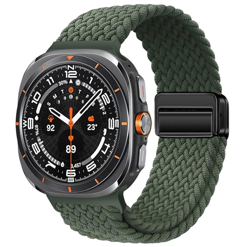 Galaxy Watch Ultra Armband,Nylon Magnetisch Armband Kompatibel mit Samsung Galaxy Watch Ultra 47mm,Verstellbare Stoff Geflochten Elastische SportUhrband für Galaxy Watch7 Ultra 2024 Herren Damen Galaxy Watch Ultra Armband,Nylon Magnetisch Armband Kompatibel mit Samsung Galaxy Watch Ultra 47mm,Verstellbare Stoff Geflochten Elastische SportUhrband für Galaxy Watch7 Ultra 2024 Herren Damen von ZZMY