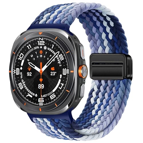 Galaxy Watch Ultra Armband 47mm,Nylon Magnetisch Armband Kompatibel mit Samsung Galaxy Watch Ultra 2024 Armbänder,Verstellbare Stoff Geflochten Elastische Sport Uhrband Zubehör für Herren Damen (15#) Galaxy Watch Ultra Armband 47mm,Nylon Magnetisch Armband Kompatibel mit Samsung Galaxy Watch Ultra 2024 Armbänder,Verstellbare Stoff Geflochten Elastische Sport Uhrband Zubehör für Herren Damen (15#) von ZZMY