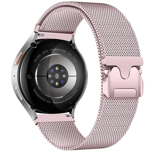 Uhrenarmband 20mm Edelstahl Kompatibel mit Samsung Galaxy Watch7/6/5/4/FE Armband 40 44mm,Watch5 Pro 45mm/Galaxy6/4 Classic Bänder 47 43 46 42,Metall Mesh Magnet Uhrband für Damen Herren von ZZMY