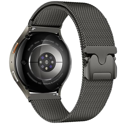Uhrenarmband 20mm Edelstahl Kompatibel mit Samsung Galaxy Watch7/6/5/4/FE Armband 40 44mm,Watch5 Pro 45mm/Galaxy6/4 Classic Bänder 47 43 46 42,Metall Mesh Magnet Uhrband für Damen Herren von ZZMY