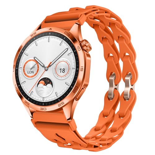 ZZMY 22mm UhrenArmband Silikon Kompatibel mit Huawei Watch 4/Watch GT4/Watch GT3/Watch GT2 46mm/GT2 Pro/GT 2e Bänder, für Samsung/Garmin/Amazfit 22mm Smartwatch Sport Ersatzarmband Damen Herren von ZZMY