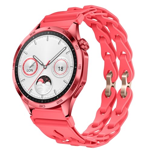 ZZMY 22mm UhrenArmband Silikon Kompatibel mit Huawei Watch 4/Watch GT4/Watch GT3/Watch GT2 46mm/GT2 Pro/GT 2e Bänder, für Samsung/Garmin/Amazfit 22mm Smartwatch Sport Ersatzarmband Damen Herren von ZZMY