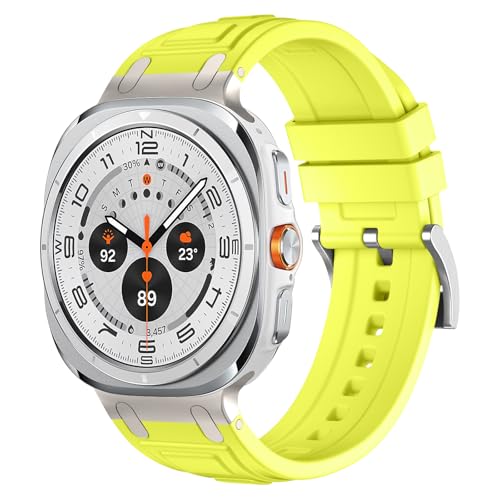 ZZMY Galaxy Watch Ultra Armband,Silikon Sport Uhrenarmband Kompatibel mit Samsung Galaxy Ultra 47mm 2024,Verstellbare Keine Lücke Ersatzband Uhrband für Damen Herren (11#) von ZZMY