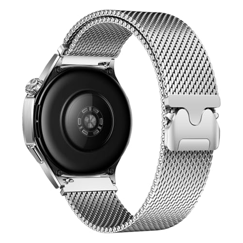 ZZMY Uhrenarmband 22mm Edelstahl Kompatibel mit Garmin Venu 3/Venu 2 45mm Armband,für Huawe Watch GT5/GT4/GT3/GT2 46mm Armband,Fallschirm-Style Magnet Schnalle uhrband für Damen Herren (1#) von ZZMY