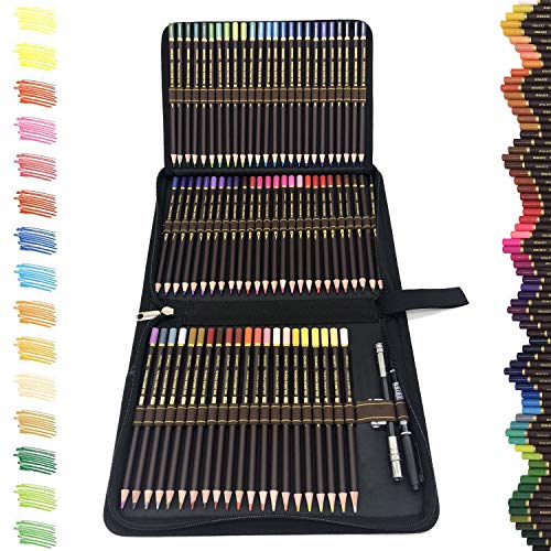 ZZONEART 72 Buntstifte Set,Zeichnen Bleistifte Profi Art Set-Ölbasierten gemischten Farben zum Kolorieren von Zeichnen, Schreiben,Ideal für Malbücher für Erwachsene oder Kinder von ZZONEART