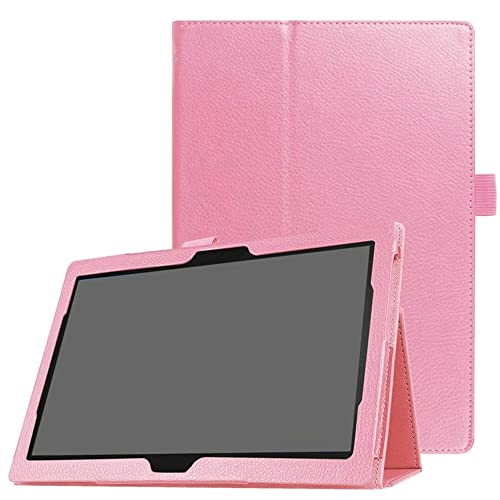 ZZOUGYY Lederhülle für Lenovo Tab 4 10 / Tab 4 10 Plus 10.1 Zoll, Ultra Slim Folio Stand Cover für Lenovo Tab 4 10.1 TB-X304F/N/L/A TB-X504F/N/L Tab4 10 Plus TB-X704F/N/L/A 10.1 Zoll (Pink) von ZZOUGYY