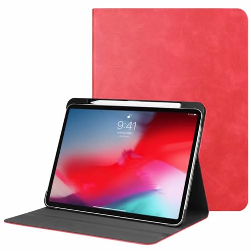 ZZOUGYY Tablet-Schutzhülle für Apple iPad Pro 11, 1. Generation (Version 2018), ultradünn, Folio-Ständer, leicht, Sleep/Wake-up, Lederschutzhülle für iPad Pro 11, 2018, A1979, A1980, A1934, A2013, Rot von ZZOUGYY