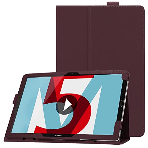 ZZOUGYY Tablet-Schutzhülle für Huawei MediaPad M5 10,8 cm (10,8 Zoll) CMR-AL09 CMR-W09, ultradünne, leichte PU-Lederhülle für Huawei MediaPad M5 Pro 10,8 cm (10,8 Zoll) CMR-AL19 CMR-W19 (Li-Brown) von ZZOUGYY