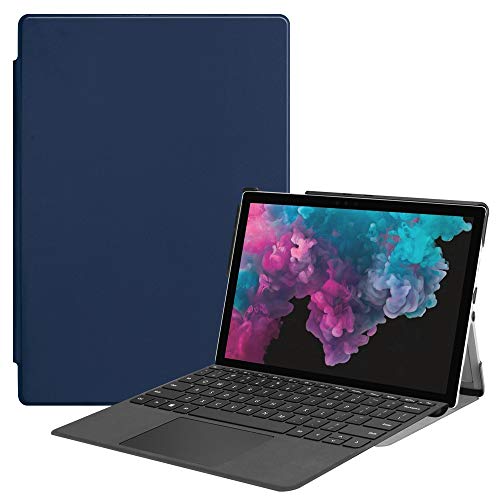 ZZOUGYY Tablet-Schutzhülle für Microsoft Surface Pro 4 1724(2015)/Pro 5 1796(2017)/Pro 6(2018)/Pro 7(2019) 12,3 Zoll, ultradünn, Folio-Ständer, leichte Lederhülle für Surface Pro 4/5/6/7 von ZZOUGYY